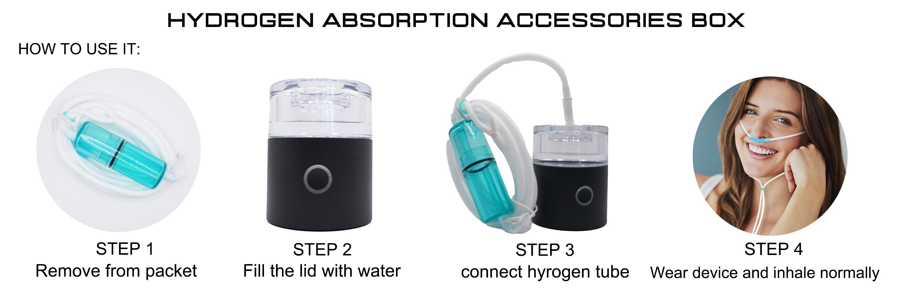 4000 PPB Hydrogen Water Generator Bottle Set - Harnessing SPE and PEM Technology, Rechargeable Hydrogen-Rich Water Glass Cup Ionizer + Inhalation Set for On-The-Go Hydration